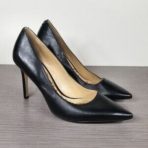 Sam Edelman Black Leather Pointed Toe Stiletto Pumps